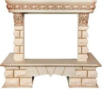 Широкий портал Royal Flame Pierre Luxe LORD под очаг Jupiter FX New Слоновая кость M96481