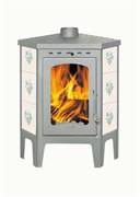 Дровяная печь ЭКОКАМИН УГЛОВАЯ БАВАРИЯ С ПЛИТОЙ НЕЗАБУДКА M191041