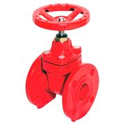 Задвижка клиновая 30ч39р DN GVWN1414S-2W-F-S red Ду150 Ру16 фланцевая, корпус - чугун GGG50, уплотнение - силикон, со штурвалом и невыдвижным штоком, цвет - красный D040-07647