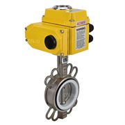 Затвор дисковый поворотный DN WBV3131P-2W-Fb Ду125 Ру16, нержавеющая сталь 304, уплотнение - PTFE, с четвертьоборотным электроприводом DN QT-N-015EM-O1-380VAC-У1 380В D050-40666