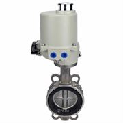 Затвор дисковый поворотный DN 316L-316L-EPDM Ду40 Ру16, корпус - нержавеющая сталь, диск - нержавеющая сталь, уплотнение - EPDM, с электроприводом ГЗ-ОФ-25/5,5К 220 В D050-01370