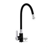 Смеситель для кухни FRAP 4042 гибкий излив чёрный T0010671