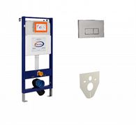 Инсталляция для унитаза AQUANIKA BASIC SLIM клавиша, крепеж, шумоизоляция /113х51х10/ (хром), 10.702.510.021.81 T0042850