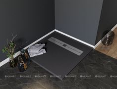 Душевой поддон Aquanet Delight NEW 900х900х30, черный камень, 00258896 T258896