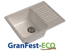Мойка из искусственного камня Granfest-ECO 620*480 белый T0011778