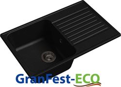 Мойка из искусственного камня GRANFEST ECO-78.308 740*480 (черный №308), 28630 T0011676