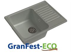 Мойка из искусственного камня Granfest-ECO 620*480 серый T0011782