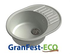 Мойка из искусственного камня Granfest-ECO 620*480 серый T0011781