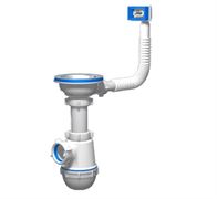 Сифон Ани Пласт 3 1/2*40 для нержавеющей мойки с переливом, A0145S T0036104