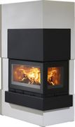 Готовый дровяной каминокомплект ABX Norfolk черный гранит, правый M214993