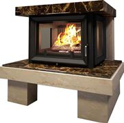 Готовый дровяной каминокомплект Firebird БАЙКАЛ с Zuzia Crema Nova/Emperador Dark M205959
