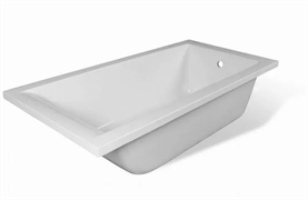 Ванна искусственный камень Эстет Delta 200А 200х70 пристенная прямоугольная, литьевой мрамор ФР-00017667 T0067657