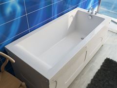 Ванна искусственный камень Эстет Delta 160А silk 160х70 пристенная прямоугольная, литьевой мрамор ФР-00015334 T0067650