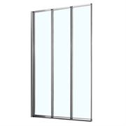 Шторка на ванну AZARIO PRESTON Шторка 3-х секционная, стекло прозр.4 мм, профиль хром 800*1500, AZ-NFC6433 800 T0061768