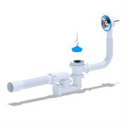 Сифон для ванны Ани Пласт 1 1/2*40*50 регулируемый с гибкой трубой, E255 T0032443