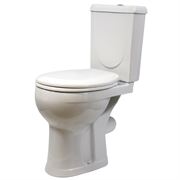 Унитаз компакт ОСКОЛЬСКАЯ КЕРАМИКА Ирида гориз. выпуск белый Стандарт (монокороб), сиденье полипропилен T0062309