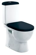 Унитаз компакт SANITA LUXE Best Luxe сидение микролифт с черной крышкой T0024238