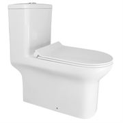 Унитаз компакт Creo Ceramique ONE безободковый в комплекте с сиденьем микролифт, ON0103 T0062115