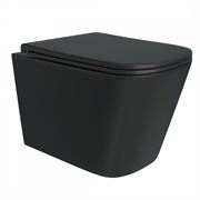 Унитаз подвесной Vinchi Lukka безободковый с быстросъемным сиденьем микролифт черный матовый VT20304H T0068707