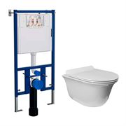 Комплект унитаз с инсталляцией Loranto Azario Felice 490*360*360, круглый, 4501+AZ-0051 T0062285