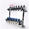 Коллектор Henco UFH-MDSS 1 х3/4 , 6вых., c клапанами, с расходомерами, сталь нерж., (компл), в сборе UFH-0605MDSS06 - фото 4496858