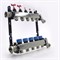 Коллектор Henco UFH-MDSS 1 х3/4 , 5вых., c клапанами, с расходомерами, сталь нерж., (компл), в сборе UFH-0605MDSS05 - фото 4496878