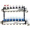 Коллектор Henco UFH-MDSS 1 х3/4 , 7вых., c клапанами, с расходомерами, сталь нерж., (компл), в сборе UFH-0605MDSS07 - фото 4496890