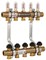 Коллектор Henco UFH 060505-MD 1 х3/4 , 5вых., c клапанами, с расходомерами, латунь, (компл) UFH-060505-MD - фото 4497195
