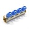 Коллектор General Fittings 6200 3/4 х1/2 , 4вых., c вентилями, латунь никелир., синий 6200E7N0504B4A - фото 4497477