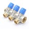 Коллектор General Fittings 6200 3/4 х1/2 , 3вых., c вентилями, латунь никелир., синий 6200E7N0504B3A - фото 4497489