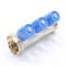 Коллектор General Fittings 6200 3/4 х1/2 , 3вых., c вентилями, латунь никелир., синий 6200E7N0504B3A - фото 4497490