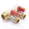 Коллектор General Fittings 6200 3/4 х1/2 , 2вых., c шаровыми кранами, латунь никелир. 620056N0504R2A - фото 4497520
