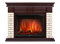 Комплект электрокаминов с искусственным камнем Electrolux EFP/P-3020LS с порталом Firelight Bricks 30 кирпич бежевый/тёмный дуб M134328 - фото 4743463