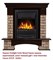 Классический портал для камина Firelight Forte Wood Classic камень коричневый, шпон темный дуб M231358 - фото 4758960