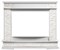 Широкий портал Firelight Scala 25 камень сланец скалистый белый, шпон белый дуб M231407 - фото 4760410