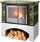 Дровяная печь ABX Panonie EXclusive кафельная, зеленая M232326 - фото 4764660