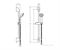 Душевой гарнитур Roca Natura 80/1: ручн душ штанга 700мм и гибкий шланг 1,7м blister, 75B9402C07 T0057083 - фото 5431522