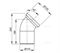 ALCA PLAST Колено для унитаза 45° A90-45 T0000400 - фото 5436761