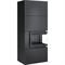 Готовый дровяной каминокомплект Kratki SIMPLE Box черный с топкой BS, правый угол M130519 - фото 5562089