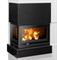 Готовый дровяной каминокомплект ABX Norfolk (угловой) гранит черный, левый M109633 - фото 5562330