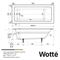 Ванна чугунная Wotte Line Plus 1800х800х477, БП-э00д1471 T0067355 - фото 6093396