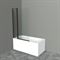 Шторка на ванну BelBagno шторка 100х150, UNO-V-11-100/150-C-NERO T0060265 - фото 6094225